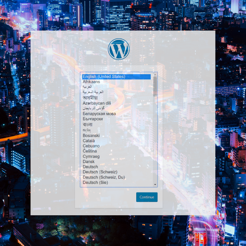 install WordPress language in uPress